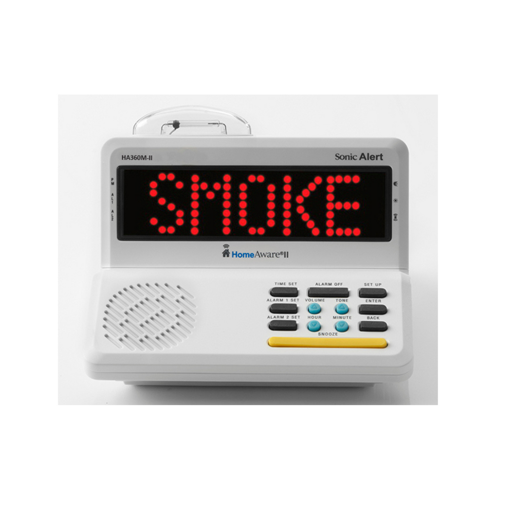 Sonic Alert HomeAware II Main Unit-  Fire & CO/ Smoke Alert